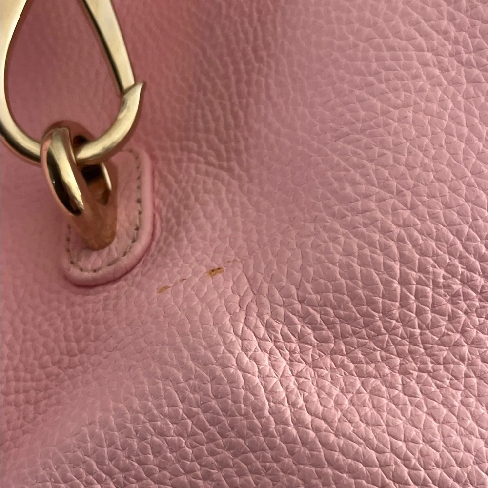 Dooney and Bourke Logo Lock Hobo Pink Leather Bag